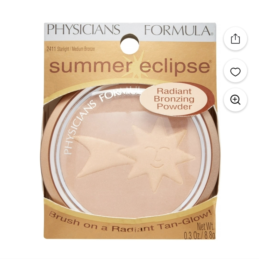 NIB Physicians Formula Summer Eclipse Radiant Bronzing Powder Starlight Medium
